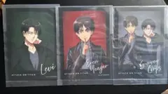 進撃の巨人 ブロマイド　リヴァイ　エレン　購入特典　Black & White