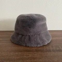 グレー フリース バケットハット Mサイズ