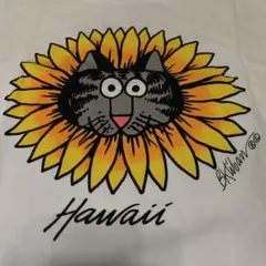 ハワイ　Crazy Shirts Hawaii 猫 ヒマワリ TシャツSサイズのサムネイル