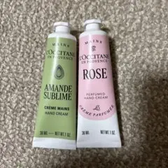 ロクシタンハンドクリーム アーモンド・ローズセット 30ml