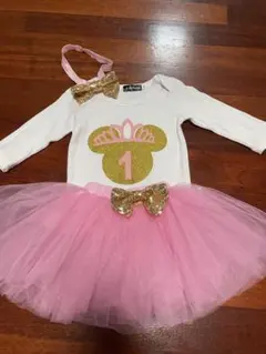 1歳記念衣装　ドレス　ミニーちゃん