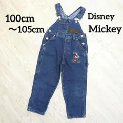 100cm　ディズニー　ミッキー　デニムオーバーオール 　パンツ　子ども服　希少