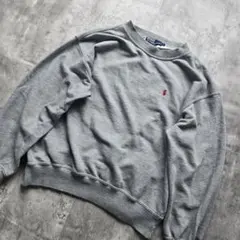 Polo by Ralph Lauren グレー トレーナー コットン 刺繍