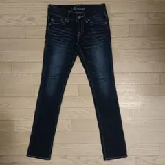 美品 moussy マウジー スキニー デニム パンツ 濃紺 25 大きめ