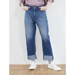 【新品】 COTTON USA デニム ストレートパンツ