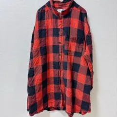 美品✨OLD NAVY 【XL】レッド　ブラック　チェック　長袖　お出かけ