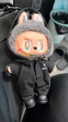 ※注意訳あり特価プリント不鮮明 ぬい黒服 ラブブ 着せ替え labubu POP