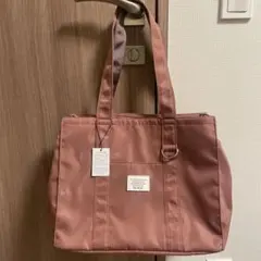 ブルーブルーエ　スクエア多ポケットナイロントート　ピンク