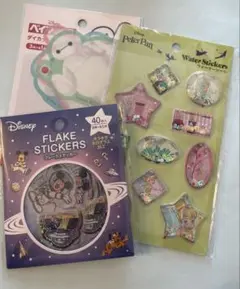 【正規品】ディズニーフレークシール⭐︎ピーターパンウォーターシール⭐︎ベイマックス