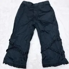 組曲 KUMIKYOKU キッズ フリルパンツ 黒 110 120 女の子