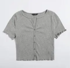 SHEIN グレー 半袖カーディガン