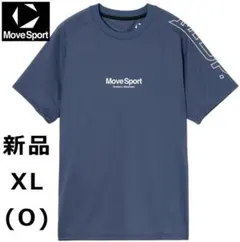 新品 MOVESPORT Tシャツ XL ブルー デサント ムーブスポーツ