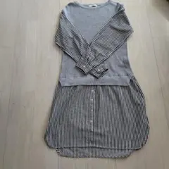 SHOO・la・RUE ストライプ柄 長袖ワンピース M