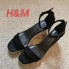 H&M エスパドリーユ サンダル ブラックのサムネイル