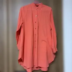美品】CABaN レッド スタンドカラー 長袖シャツ - メルカリ