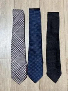 ネクタイ 3本セット チェック柄 ドット柄　ポールスミス、トゥモローランド