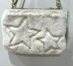 週末値下中✴️グローバルワーク　ファー　ショルダー　ホワイト　2way 訳あり