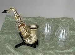 METAXA メタサ サックス型ボトル 楽器モチーフ インテリア　グラス2点のサムネイル