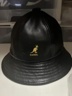 KANGOL ブラック ゴールド バケットハット M