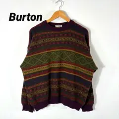 古着【Burton】90s レトロ マルチカラー クルーネックセーターのサムネイル