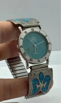 【新品電池 可動品】SAAD ターコイズ　腕時計　サード　天然石 新品電池 可動品】SAAD ターコイズ 腕時計 サード 天然石 2025年最新