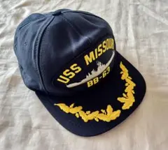 レア★アメリカ購入★USS Missouri BB-63 キャップ 刺繍