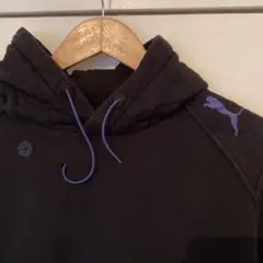 PUMA プーマ パーカー ブラック パープル キルティング