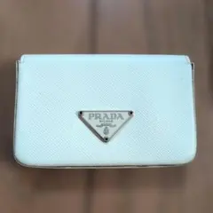 PRADA カードケース 名刺入れ 白 サフィアーノレザーのサムネイル