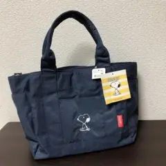 PEANUTS 洗えるトートバッグ 濃青