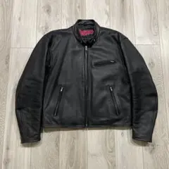 〜00s Bee 本革 シングルライダースジャケット 2XL レザージャケット