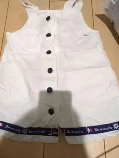 ホワイトロンパース 100cm 綿100%