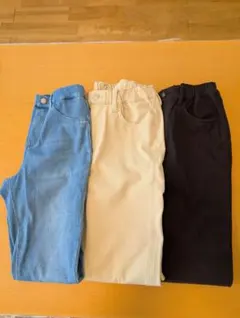 女の子　ユニクロ　パンツ　160センチ　3本セット