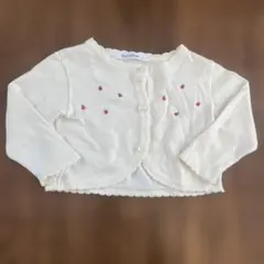 familiar ホワイト カーディガン　70