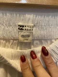 ビラボン　ホワイト　ロングパンツ　Sサイズのサムネイル