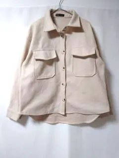 SHEIN フリース シャツジャケット L ベージュ レディース オーバーサイズのサムネイル