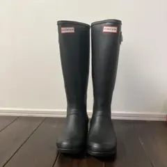 美品　HUNTER レインブーツ　ブラック UK4 US6 23cm相当