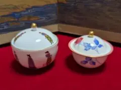 香蘭社 ローズガーデン 湯呑み 蓋付湯呑揃 バラ柄食器 4客 美品です