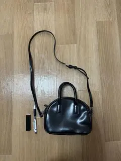 【LOWRYS FARM】ミニボストン ショルダーバッグ　ブラック