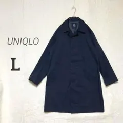 【UNIQLO】美品✨ブロックテックステンカラーコート ネイビー ビジネスコート
