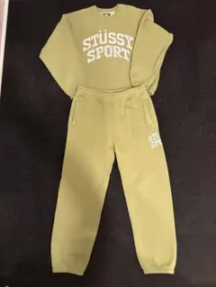 stussy スウェット上下　セットアップ　グリーン サイズ：Ｌ