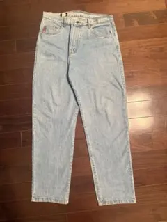 80s OLD STUSSY バギーデニム　黒タグ USA製