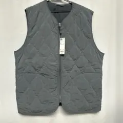 GU メンズ キルティングベスト グリーン ＸＬ