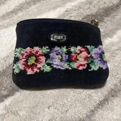 FEILER 花柄刺繍 ポーチフェイラーメイク化粧