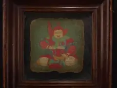 骨董市 掘り出し品中国唐時代 敦煌莫高窟壁画 人物像 発掘品AK1919