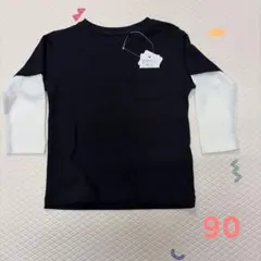☆新品未使用☆ 長袖Tシャツ 90サイズ 黒と白