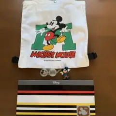 【ディズニー】ミッキーマウス のミニリュック、ハンカチ、コンタクトレンズケース