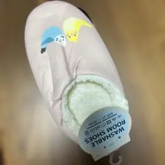 本日限定値下げ！ インコちゃん柄ボア付きルームシューズ 23～25cm