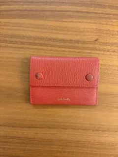 Paul Smith 赤 レザー 定期入れ