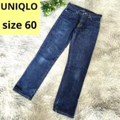 美品【ユニクロ】ストレートジーンズ デニムパンツ 美脚 S 60