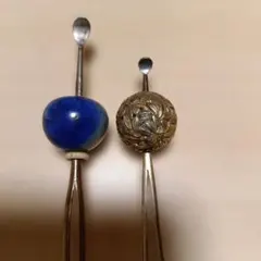 フランスアンティークトゥールダルジャン銀メッキアヒル型ピックセット 